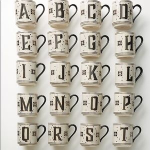 New “R” Anthropologie Subway Tile Letter Mug